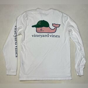 Vineyard Vines Graphic Pocket T-shirt Men Small White Long Sleeve
